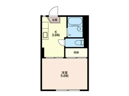 ビラゴード(1K/1階)の間取り写真