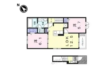 ルナハイツ5(2LDK/2階)の間取り写真