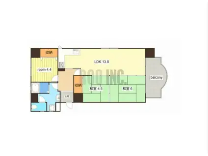 グリーンピアしかま恵美酒(3LDK/3階)の間取り写真