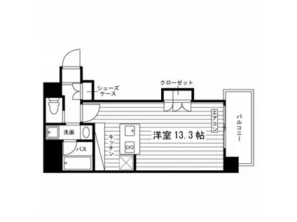 レジディア練馬(ワンルーム/4階)の間取り写真