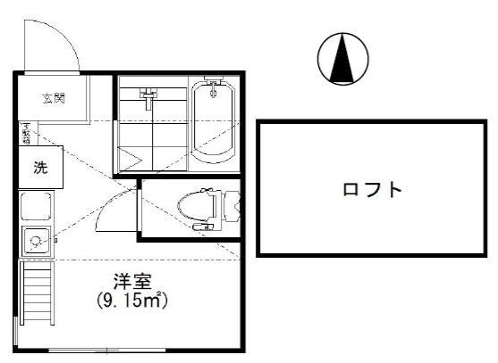 PRIMO井土ヶ谷(ワンルーム/1階)の間取り写真