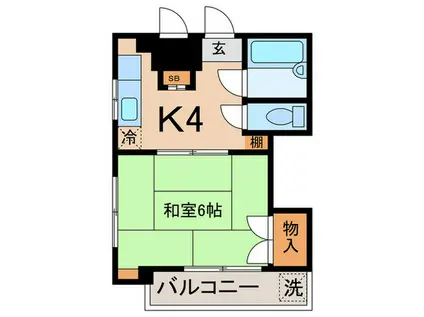 泉ハイツ(1K/2階)の間取り写真