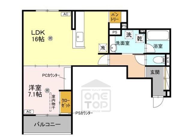 DAIWA CITY NAKASAKURAZUKA(1LDK/2階)の間取り写真