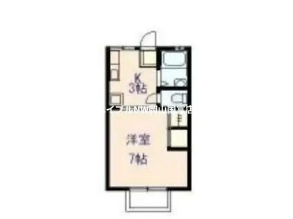 コーポ島村I(1K/2階)の間取り写真