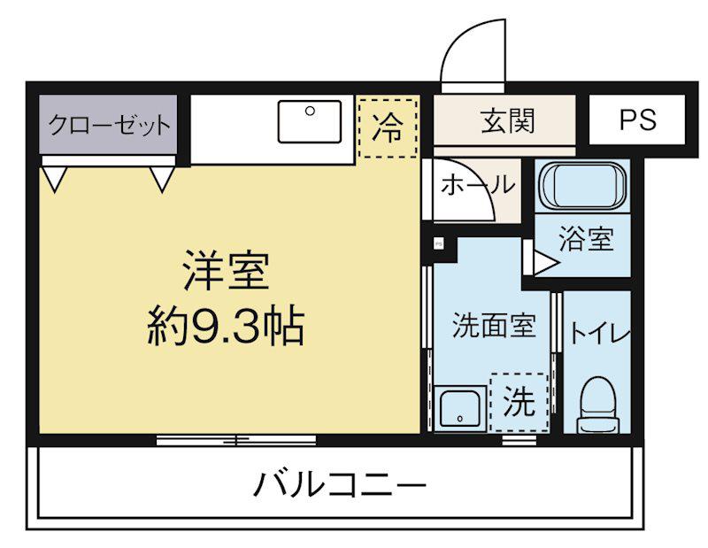 TKマンションIII(ワンルーム/1階)の間取り写真