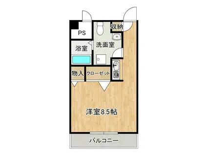 パークアヴェニュー22(ワンルーム/6階)の間取り写真