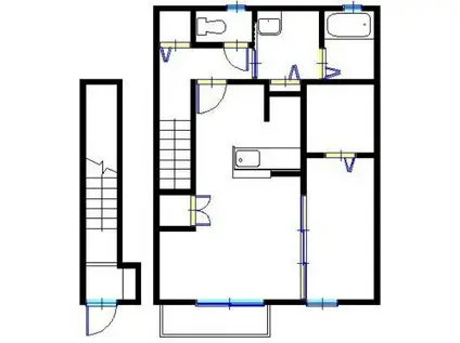オーシャン三条(1LDK/2階)の間取り写真