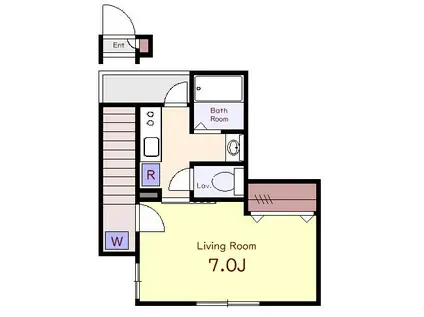 ダノイ赤羽(1K/2階)の間取り写真