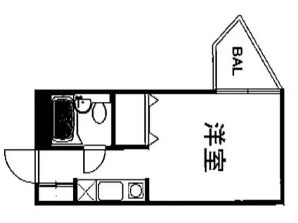 ヒルバレー妙法寺駅前(1K/5階)の間取り写真