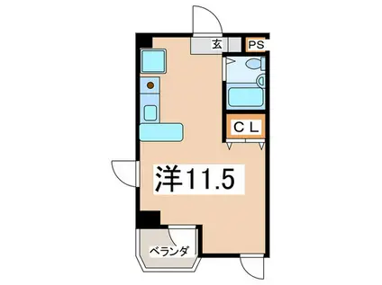 第二エクセルねり善(ワンルーム/2階)の間取り写真