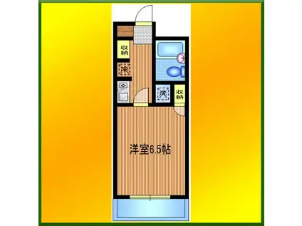 コンフォール花小金井(1K/2階)の間取り写真