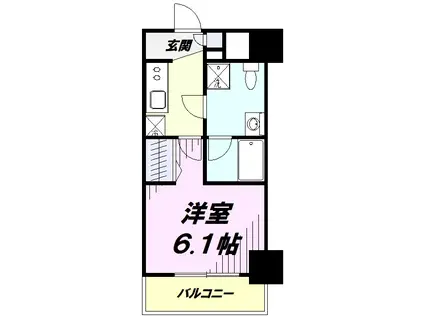 メインステージ立川II(1K/7階)の間取り写真