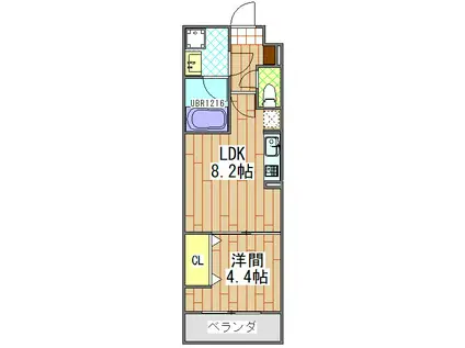 ライブリー花園(1LDK/3階)の間取り写真