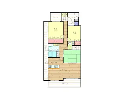 サーパス扇町(3LDK/9階)の間取り写真