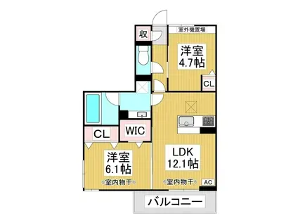 GARDEN蔵(2LDK/1階)の間取り写真
