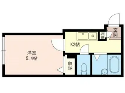 メゾンナイキ(1K/2階)の間取り写真