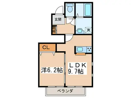 エルメゾン府中(1LDK/1階)の間取り写真