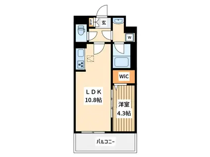 ヴェルナ・コート(1LDK/3階)の間取り写真