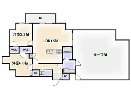 LEGALANDABENO SANMEICHO(2LDK/4階)の間取り写真