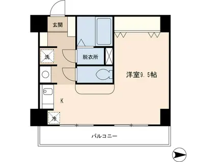 パルティール(ワンルーム/1階)の間取り写真