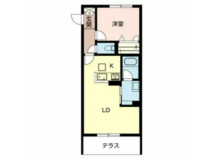 GIEMON ABIKOII(1LDK/1階)の間取り写真