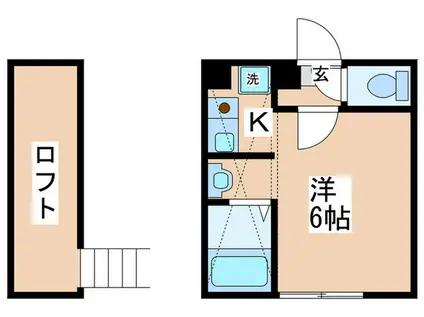 ル ロジエ(1K/1階)の間取り写真