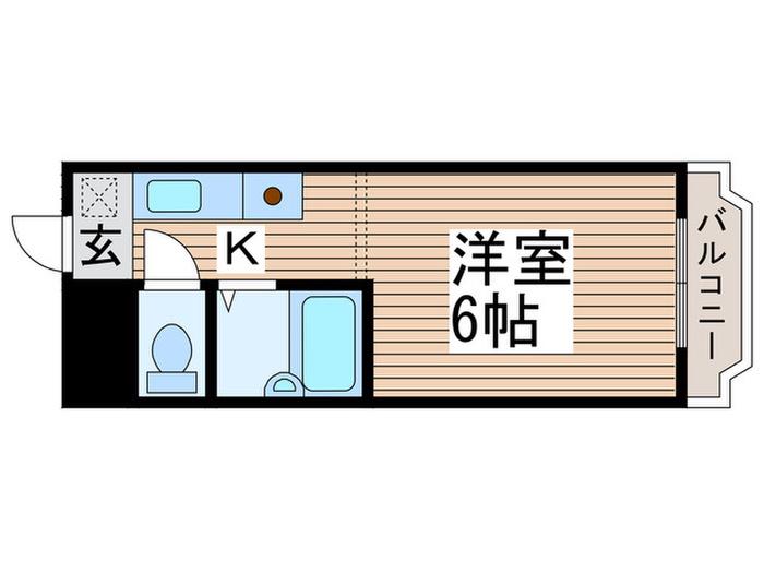 TNサニーハイツ(1K/1階)の間取り写真
