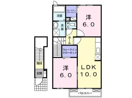 グレイス(2LDK/2階)の間取り写真