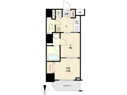 日神デュオステージ亀戸(1DK/7階)の間取り写真