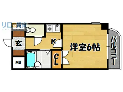 モーニングサンヒルズ(1K/7階)の間取り写真