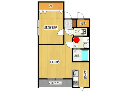 ラス・アルトラス(1LDK/3階)の間取り写真