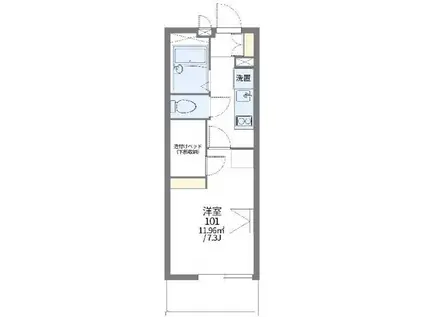 レオパレスメゾン エスポワール(1K/2階)の間取り写真