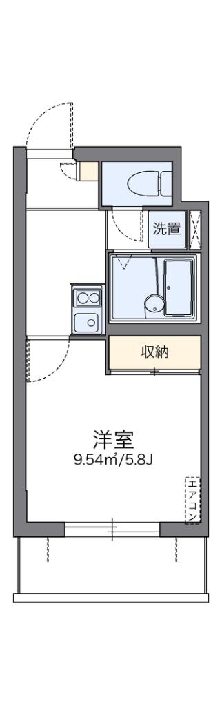 レオパレスアザレア(1K/1階)の間取り写真