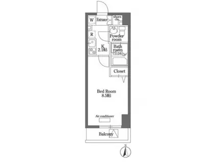 プランドル明大前(1K/5階)の間取り写真