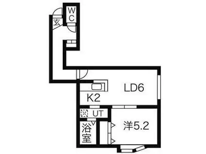 リースクエア28(1LDK/3階)の間取り写真