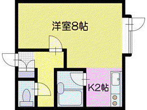 SWEET WOODS・COURT(1K/2階)の間取り写真