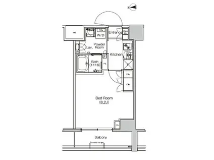 プラウドフラット外神田(1K/7階)の間取り写真