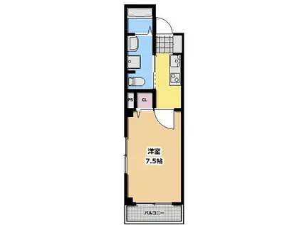 MJ野江(1K/3階)の間取り写真