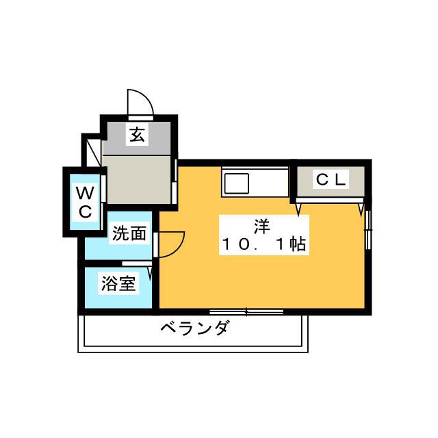 TKマンションV(ワンルーム/1階)の間取り写真
