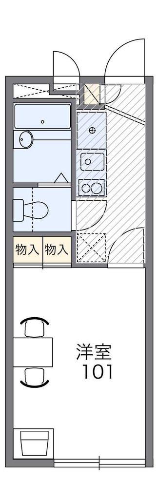 レオパレスOHTANI(1K/3階)の間取り写真