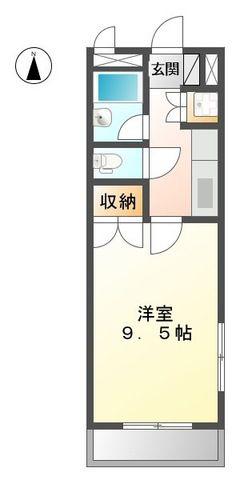 ピアチェーレTII左京山(1K/4階)の間取り写真