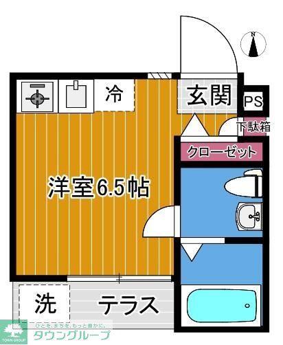 パレス西荻(ワンルーム/1階)の間取り写真