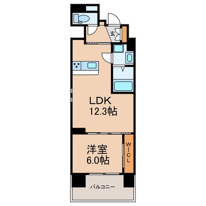 セラ クリスタル船橋(1LDK/7階)の間取り写真