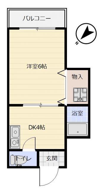 フォーラム和白(1K/3階)の間取り写真
