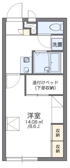 レオパレスサンヒルズ旭耀(1K/1階)の間取り写真