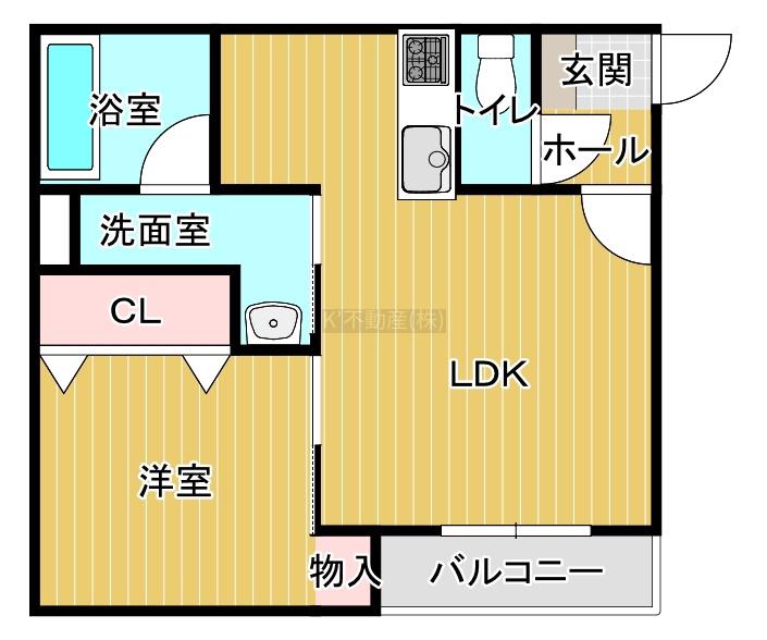 SLOGAN(1LDK/2階)の間取り写真