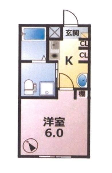 MARIAGE(1K/2階)の間取り写真