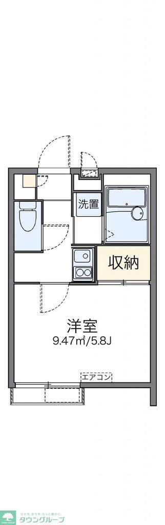 レオパレス羽根木(1K/1階)の間取り写真