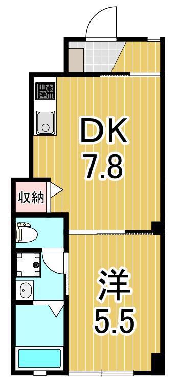 THE BASE 神明(1LDK/1階)の間取り写真