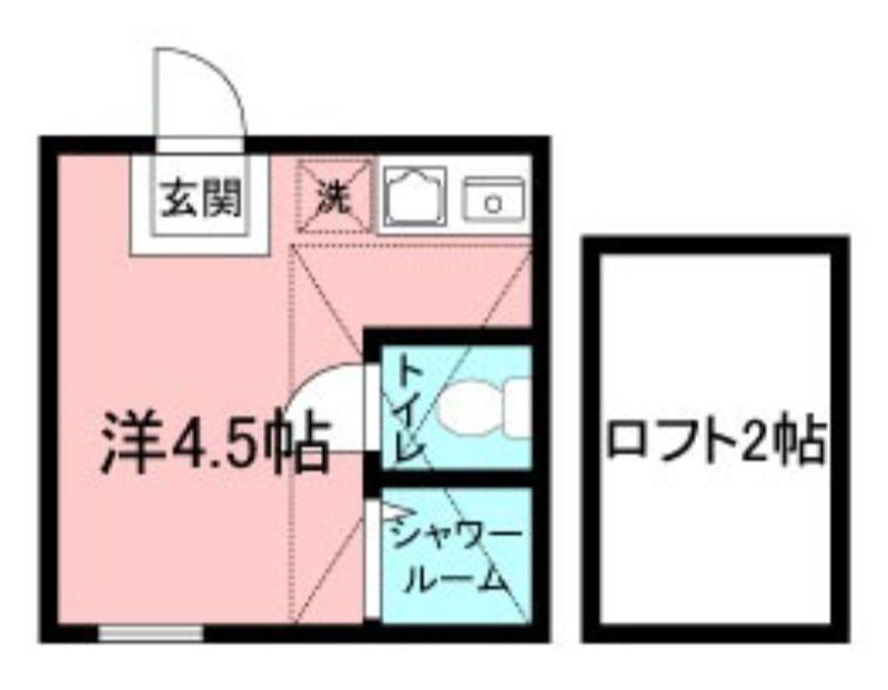 フェリスポピー(ワンルーム/1階)の間取り写真